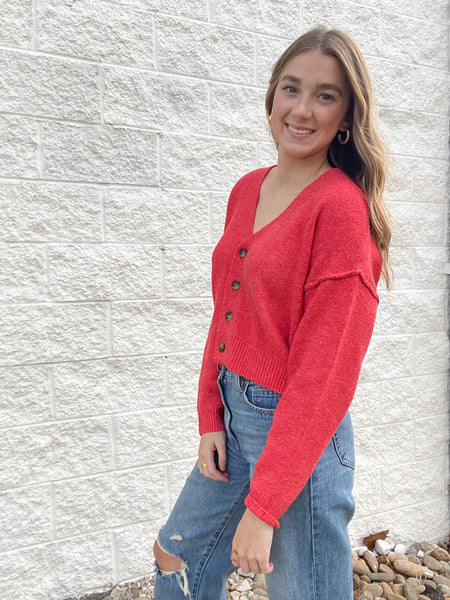 Red Radiance Cardigan