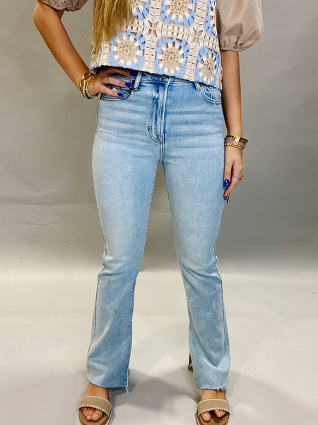 Hidden - Ryan High Rise Bootcut Stretch Jeans with Slit