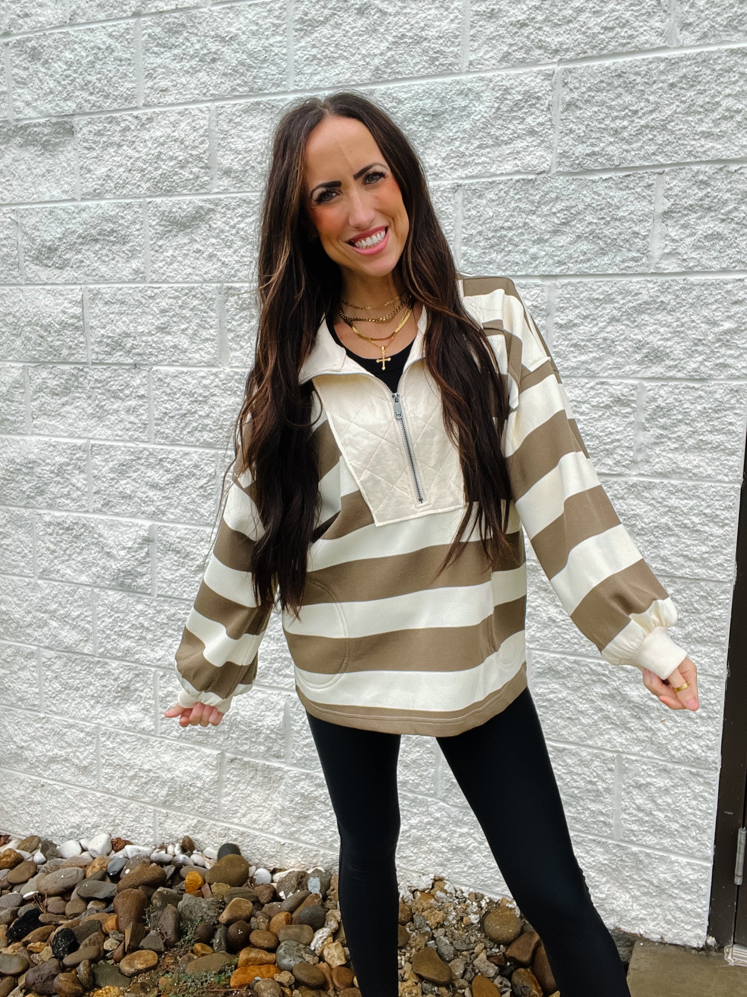 Casual Chats Stripe Pullover Top