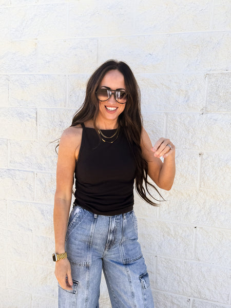 Free People - Mia Tank - BLACK