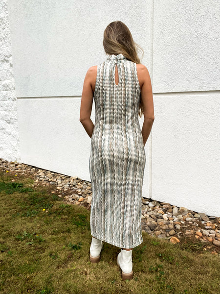 Falling For Crochet Midi Dress