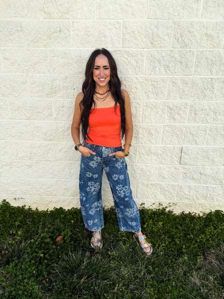 Free People - Carrie Tube Top - BRILLIANT CORAL
