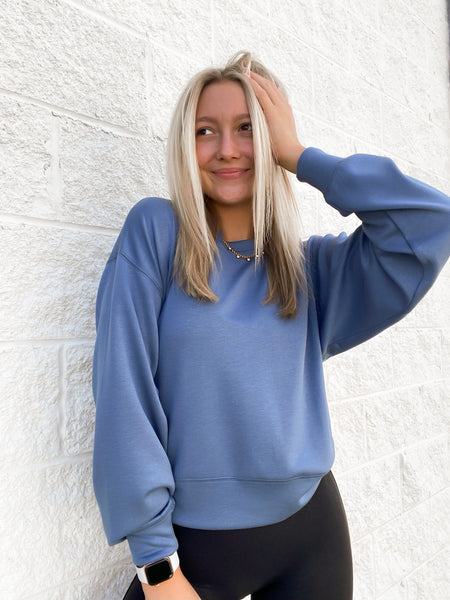 Classic Comfort Pullover - DUSTY BLUE