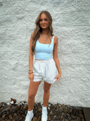 Free People - Day To Day Striped Boxers - IVORY COMBO
