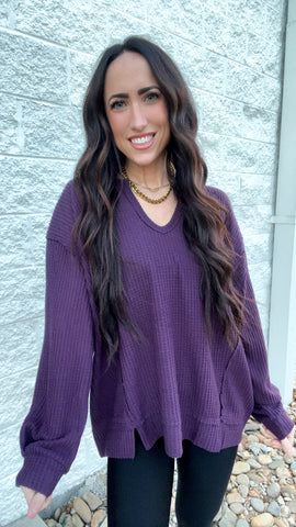 Plum Perfection Long Sleeve Top