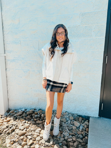 Brownstone Plaid Mini Skirt