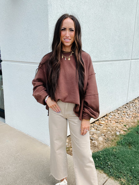 Hidden - Nori Khaki Cropped Wide Leg