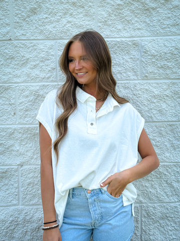 Free People - Keep On Polo - CLEAN IVORY