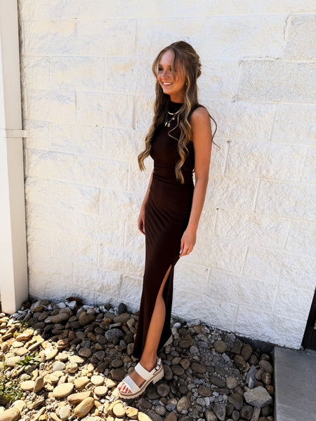 Chocolate Delight Maxi Dress