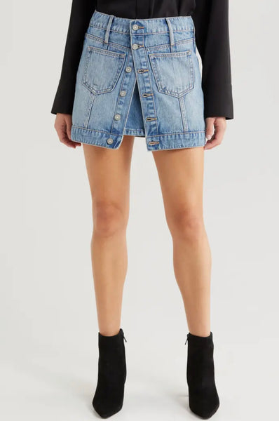 Hidden - Button Front Denim Mini skirt