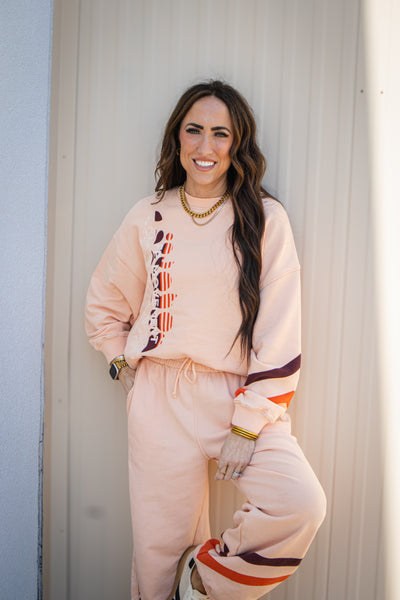 Free People - All Star Buti Logo Pullover - Pastel Peach Sport Mode
