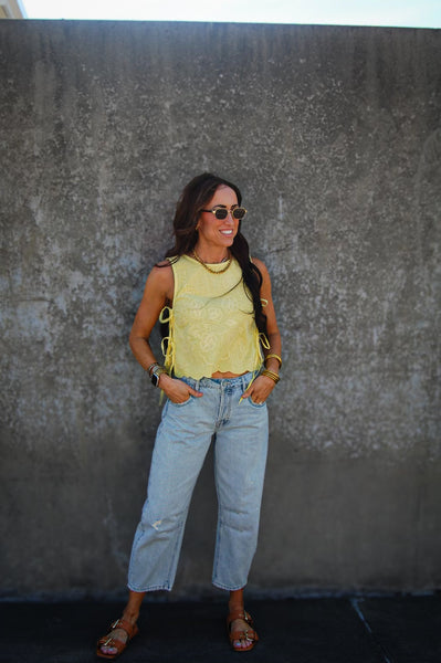 Free People - Faded Gardens Tank - SUMMER LEMONADE